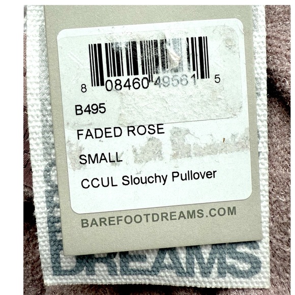 Barefoot Dreams Cozy chic Ultra lite Slouchy Pullover in Faded Rose Women S NWT - Picture 8 of 8